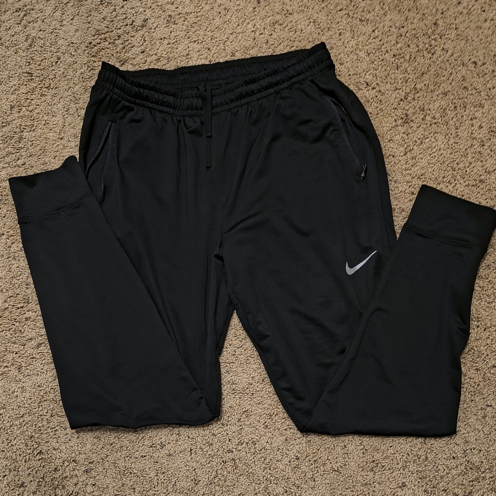 Nike Black Joggers with Silver Swoosh